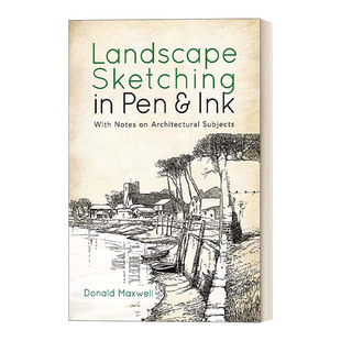 书籍 Ink 注释 带有建筑主题 笔和墨水绘制景观素描 进口英语原版 Landscape Sketching 英文原版 Pen 英文版 and