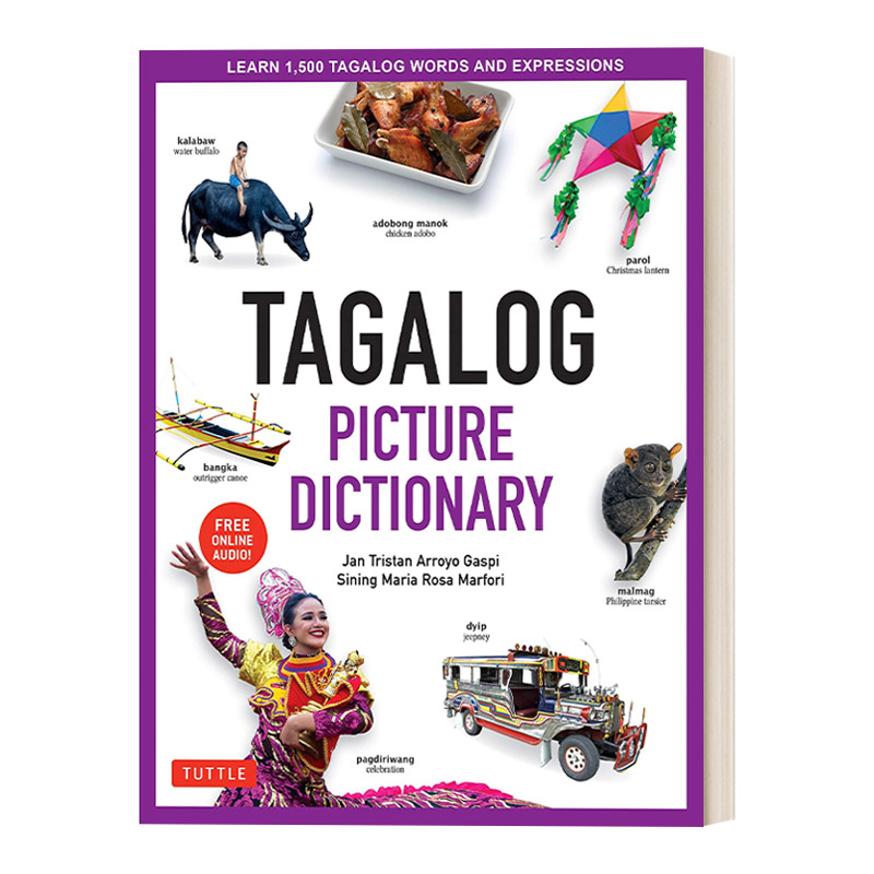 菲律宾语图解词典 英文原版 Tagalog Picture Dictionary (Tuttle Dictionary) 精装 含在线音频 英文版 进口英语原版书籍