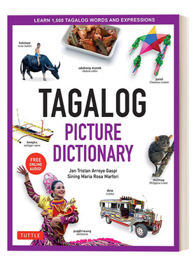 菲律宾语图解词典 英文原版 Tagalog Picture Dictionary (Tuttle Dictionary) 精装 含在线音频 英文版 进口英语原版书籍