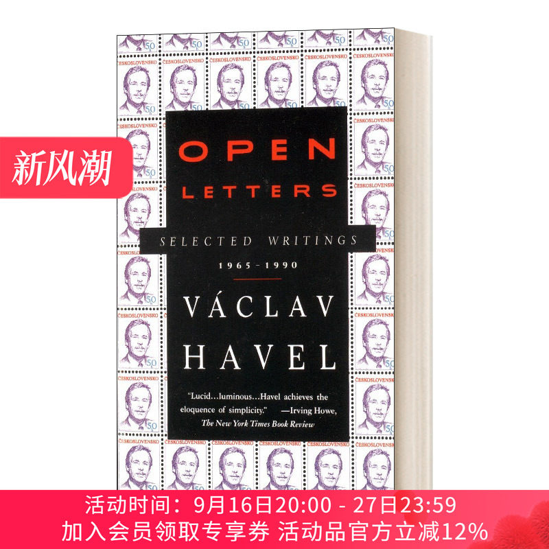 英文原版 Open Letters Selected Writings 1965-1990 公开信 Vaclav Havel 瓦茨拉夫·哈维尔文选 英文版 进口英语原版书籍