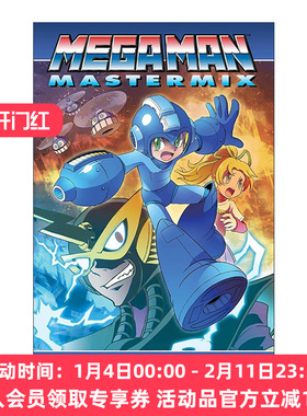 英文原版 Mega Man Mastermix Volume 1 洛克人漫画合集卷一 全彩 日笠淳 英文版 进口英语原版书籍