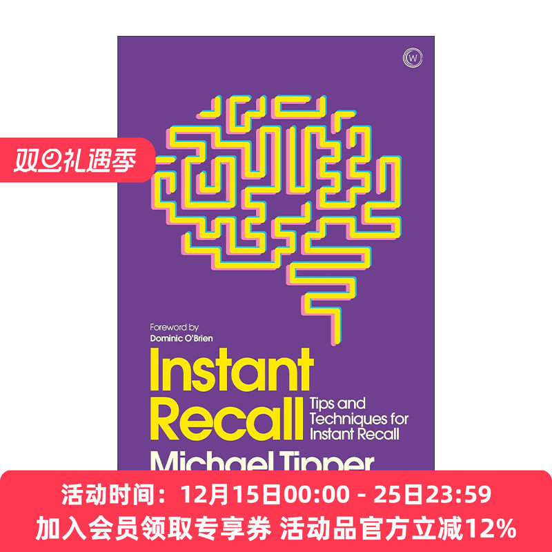 英文原版 Instant Recall 即时记忆 快速记忆训练法 Michael Tipper 英文版 进口英语原版书籍