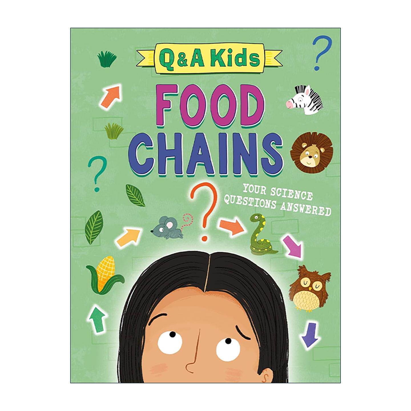 英文原版 Q and A Kids Food Chains 儿童问答 食物链 儿童科普百科绘本精装 英文版 进口英语原版书籍