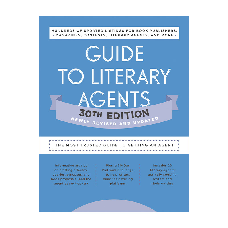 文学经纪人指南  英文原版 Guide to Literary Agents 第30版 值得信赖的出版指南 Robert Lee Brewer 英文版 进口英语原版书籍