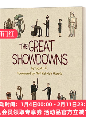 华研原版 英文原版 The Great Showdowns Scott Campbell的异想电影插画 英文版 进口英语原版书籍