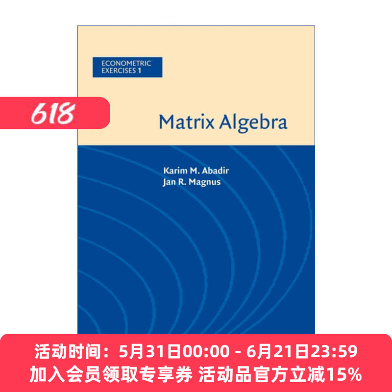 矩阵代数 英文原版 Matrix Algebra 剑桥计量经济学习题集 英文版 进口英语原版书籍