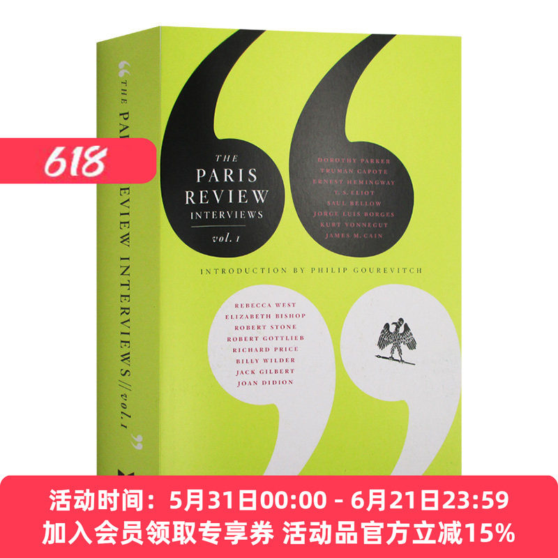巴黎评论作家访谈1 英文原版 The Paris Review Interviews 1 文学批评 英文版 进口原版英语书籍