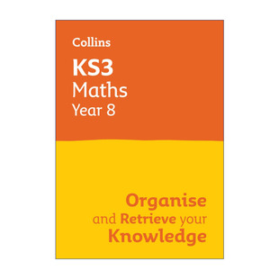 KS3 书籍 进口英语原版 and 英文原版 Collins Retrieve Year Maths Knowledge 柯林斯英国初中数学复习册八年级 Your Organise