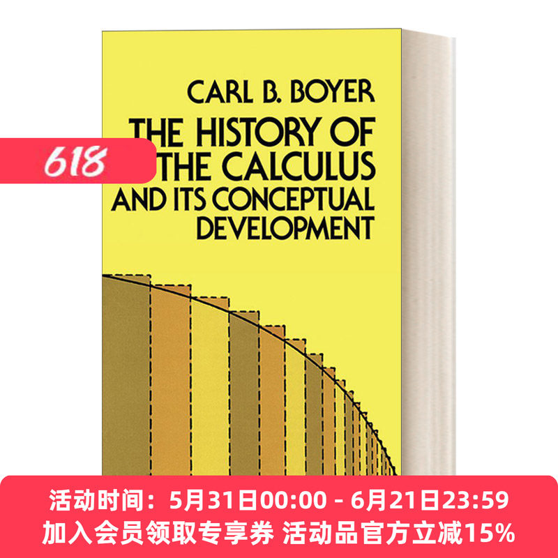 英文原版 The History of the Calculus and Its Conceptual Development 微积分概念发展史 Dover数学丛书 英文版 进口英语书籍