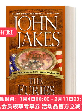 英文原版 The Furies The Kent Family Chronicles 04 肯特家史系列04 复仇者 长篇军事历史演义小说 John Jakes 进口英语原版书