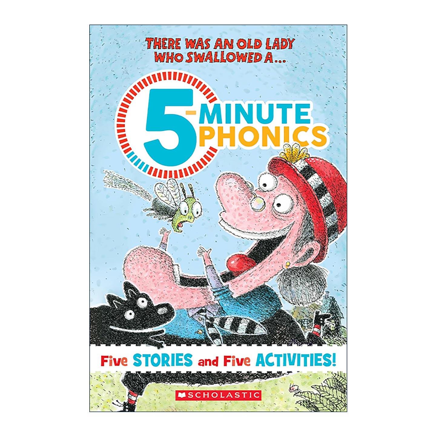 英文原版 There Was an Old Lady 5-Minute Phonics 有个老婆婆之5分钟自然拼读 英文版 进口英语原版书籍