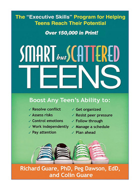 聪明却混乱的孩子  英文原版 Smart but Scattered Teens 青少年版 帮助青少年克服弱执行能力 英文版 进口英语原版书籍