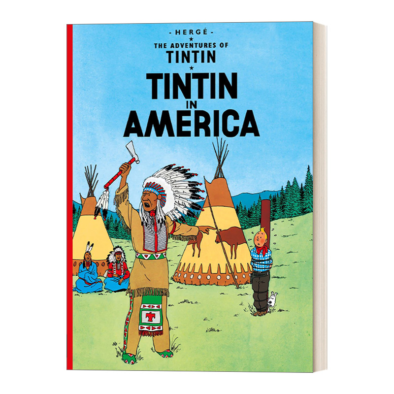英文原版 Tintin In America 丁丁历险记之丁丁在美洲 英版 The Adventures Of Tintin 英文版 进口英语原版书籍