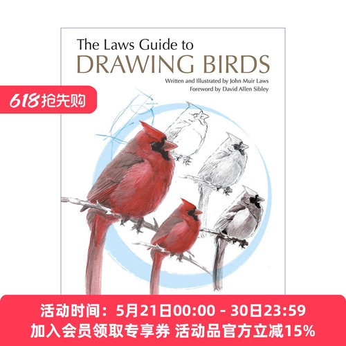 鸟类绘画的第一堂课 英文原版 The Laws Guide to Drawing Birds 美国自然学家约翰劳斯赏鸟与画鸟指南 John Muir Laws 进口英语书