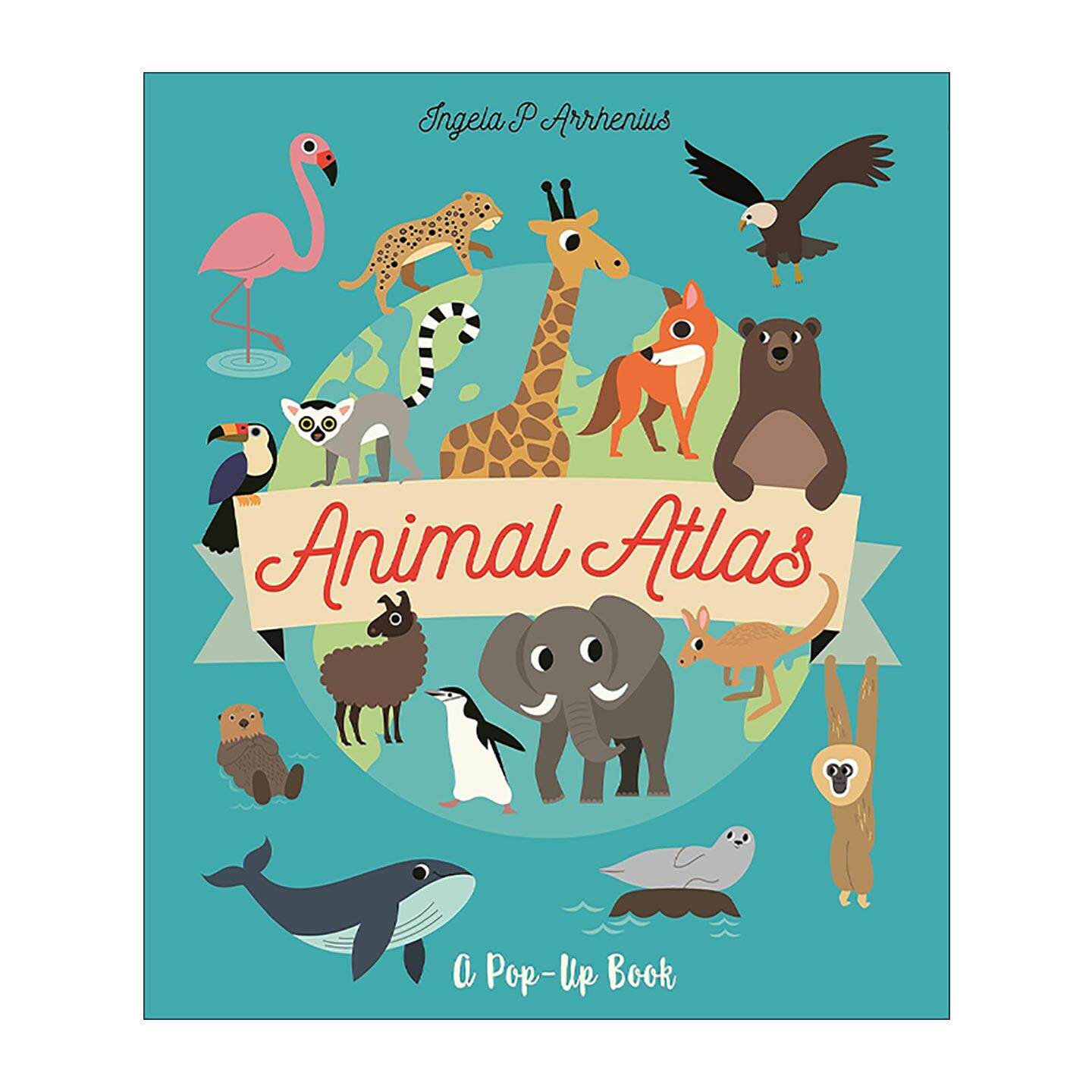 英文原版 Animal Atlas 动物地图翻翻书 儿童科普百科精装立体翻翻书 英文版 进口英语原版书籍
