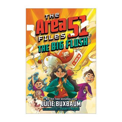 英文原版 The Big Flush The Area 51 Files 02 51区档案系列2 大冲洗 儿童科幻推理小说 Julie Buxbaum 精装 进口英语原版书籍
