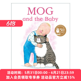 英文原版 Mog And The Baby 小猫格格和宝宝 朱迪思?克尔经典绘本 彩色插画 英文版 进口英语原版书籍