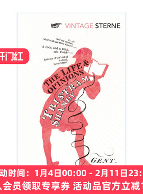 项狄传 英文原版 The Life and Opinions of Tristram Shandy Gentleman 劳伦斯·斯特恩 Vintage经典系列 进口英语原版书籍