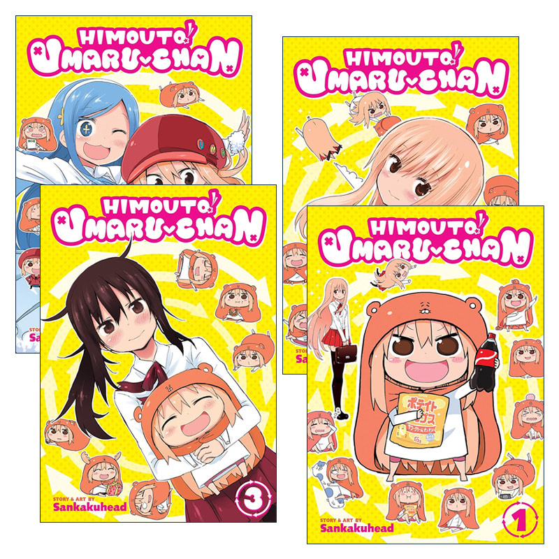 英文原版 Himouto! Umaru-Chan 干物妹！小埋系列1-4册 我家有个鱼干妹 同名动漫漫画 三角头 英文版 进口英语原版书籍