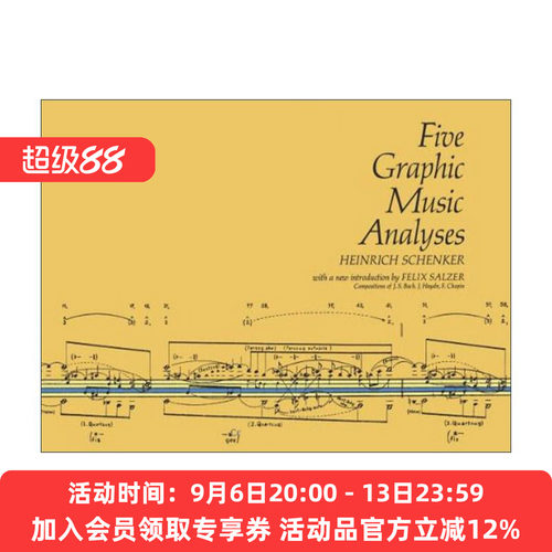 英文原版 Five Graphic Music Analyses 五种视觉音乐分析 巴赫 海顿 肖邦 图形音乐 海因里希·申克 英文版 进口英语原版书籍