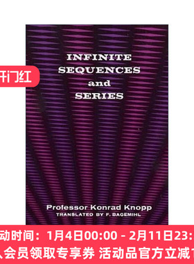 英文原版 Infinite Sequences and Series 无穷序列与无穷级数 数学 Konrad Knopp 英文版 进口英语原版书籍