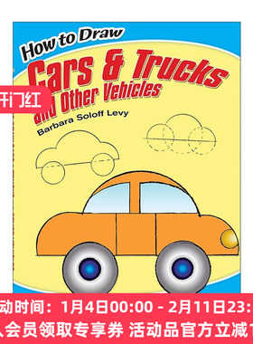 英文原版 How to Draw Cars and Trucks and Other Vehicles 如何画车辆 汽车 卡车 儿童卡通绘画技巧指南 Barbara Soloff Levy