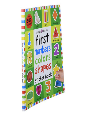 儿童英文单词学习贴纸书 英文原版 First 100 Stickers Numbers Colors Shapes 500个贴纸100种常见单词 英文版 进口英语书