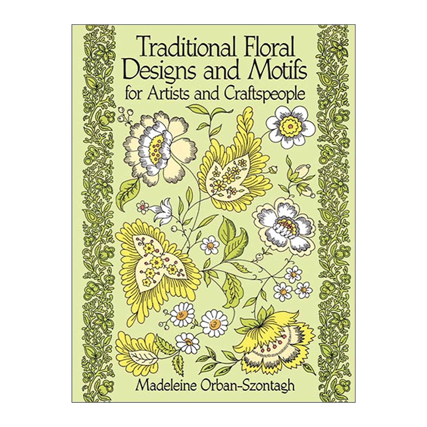 英文原版 Traditional Floral Designs and Motifs for Artists and Craftspeople 给艺术家和工匠的传统花卉设计和图案 版画
