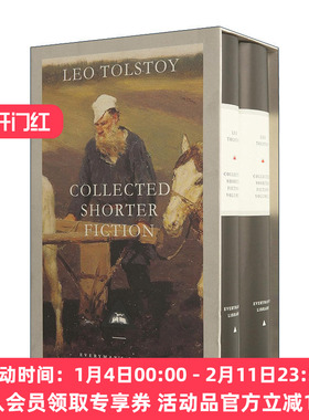 英文原版 Collected Shorter Fiction Boxed Set 托尔斯泰较短篇小说集 Everyman精装收藏版两卷盒装 英文版 进口英语原版书籍