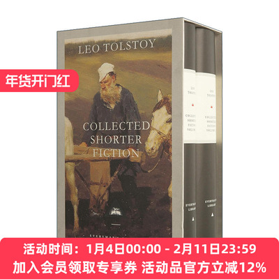 英文原版 Collected Shorter Fiction Boxed Set 托尔斯泰较短篇小说集 Everyman精装收藏版两卷盒装 英文版 进口英语原版书籍