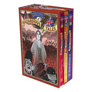 历史科普漫画 Nathan Book Tales 精装 套装 Box 英文版 内森·黑尔危险故事集1 Hazardous 3卷盒装 Hale 英文原版 Set