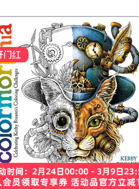 英文原版 Colormorphia 色彩之国 填色寻物 着色涂色书 绘本 漫画 艺术 Kerby Rosanes 英文版 进口英语原版书籍