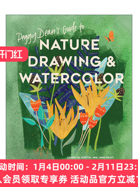 英文原版 Peggy Dean's Guide to Nature Drawing and Watercolor 自然绘画和水彩画指南 素描 水墨 美术技巧 进口英语原版书籍
