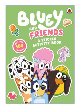 英文原版 Bluey and Friends Sticker Activity 小蓝狗布鲁伊和朋友们 贴纸活动书 英文版 进口英语原版书籍