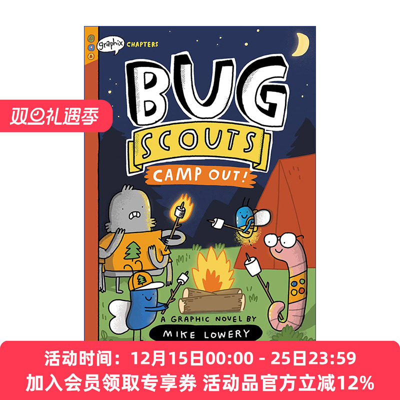 英文原版 Bug Scouts 2 Camp Out 臭虫侦察兵2 学乐漫画 初级章节书 儿童幽默冒险故事 英文版 进口英语原版书籍