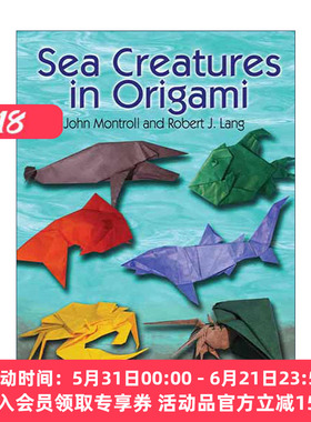英文原版 Sea Creatures in Origami Dover Origami Papercraft 海洋生物折纸 鱼 John Montroll 英文版 进口英语原版书籍
