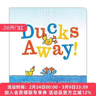 英文原版 Ducks Away 鸭子过河 儿童绘本 梅·福克斯 哈蒂和狐狸 绿绵羊在哪里同作者 英文版 进口英语原版书籍