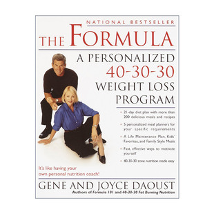 英文原版 Daoust 個(gè)性 英文版 Formula Joyce 30減肥計(jì)劃 書籍 公式 and The 化40 均衡膳食與運(yùn)動指南 進(jìn)口英語原版 Gene 健康