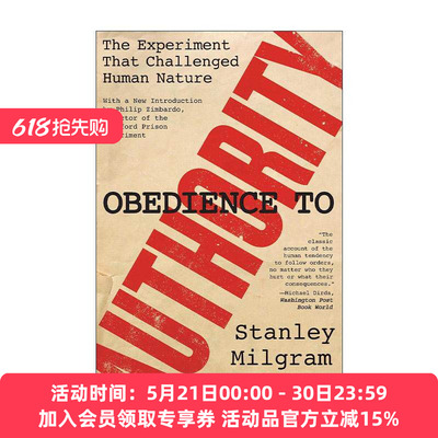 英文原版 Obedience to Authority 对权威的服从 一次逼近人性真相的心理学实验 米尔格拉姆 英文版 进口英语原版书籍