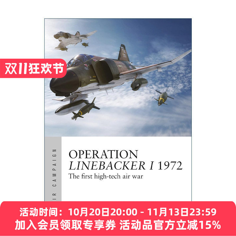英文原版 Operation Linebacker I 1972 美军后卫行动 空中战役系列 英文版 进口英语原版书籍