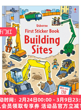 英文原版 First Sticker Book Building Sites 第一本贴纸书 建筑工地 英文版 进口英语原版书籍
