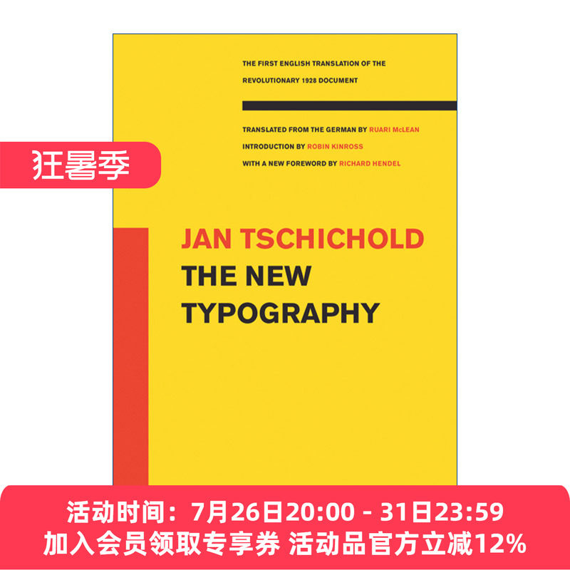 字体排印学 英文原版 The New Typography 文字排版 平面设计 Jan Tschichold 英文版 进口英语原版书籍
