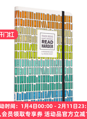 英文原版 Read Harder A Reading Log Track Books  Chart Progress 努力阅读吧！我的阅读笔记本 英文版 进口英语原版书籍