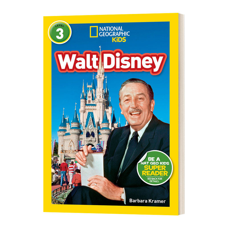 英文原版 national geographic kids readers l3: walt disney 国家