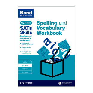 英文原版 英语拼写与词汇10 进口英语原版 书籍 牛津邦德英国SATs小升初技能训练 英文版 Skills SATs Bond 11岁