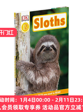 英文原版 DK Readers Level 2-Sloths DK分级读物L2 树懒 儿童动物科普百科精装 英文版 进口原版英语书籍