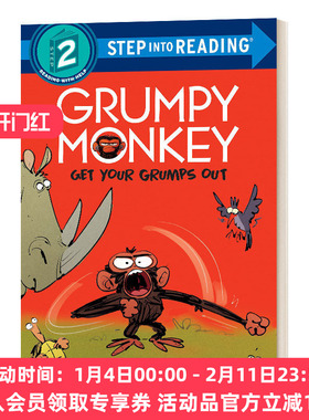 英文原版 Grumpy Monkey Get Your Grumps Out 把你的坏脾气发泄出来 Step into Reading 2 英文版 进口英语原版书籍