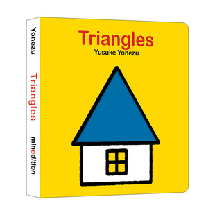 英文原版 Triangles 三角形 形状启蒙洞洞书 想象力Yusuke Yonezu 创意大师洞洞翻翻启蒙纸板书 Minedition 英文版 进口英语书籍