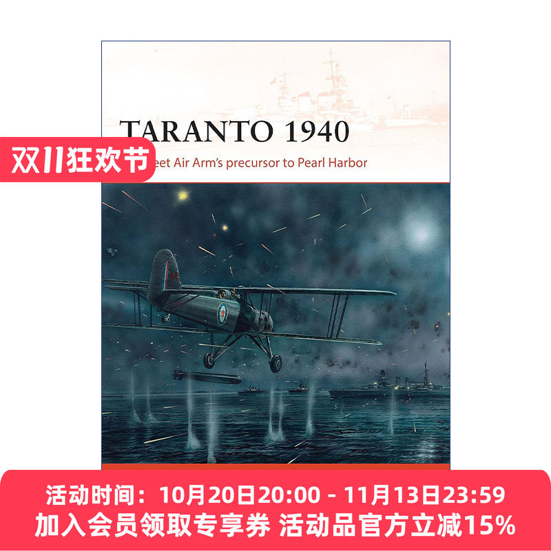 二战英军1940塔兰托袭击战 英文原版 Taranto 1940 战争历史系列 英文版 进口英语原版书籍