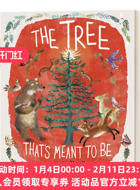 那棵命中注定的树 英文原版绘本 The Tree That's Meant to Be 儿童圣诞主题精装绘本 脚下的世界作者Yuval Zommer 进口英语书籍